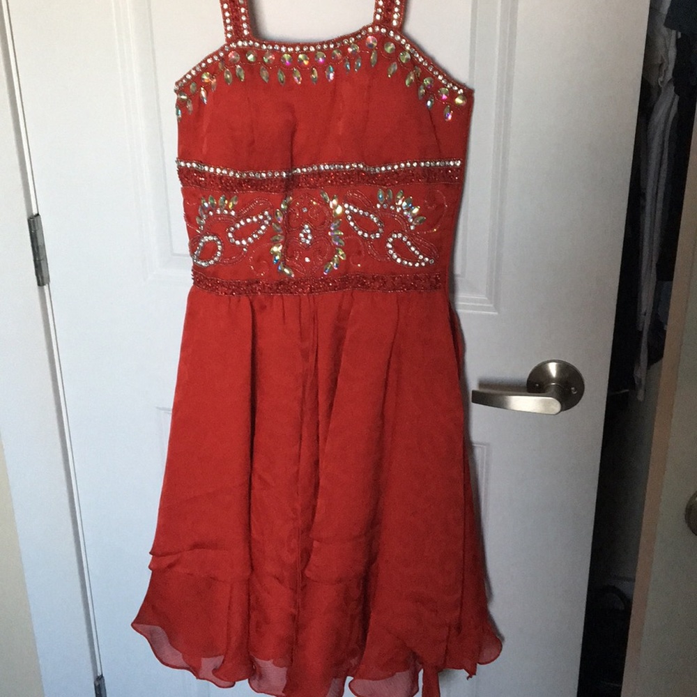 Red show choir dress